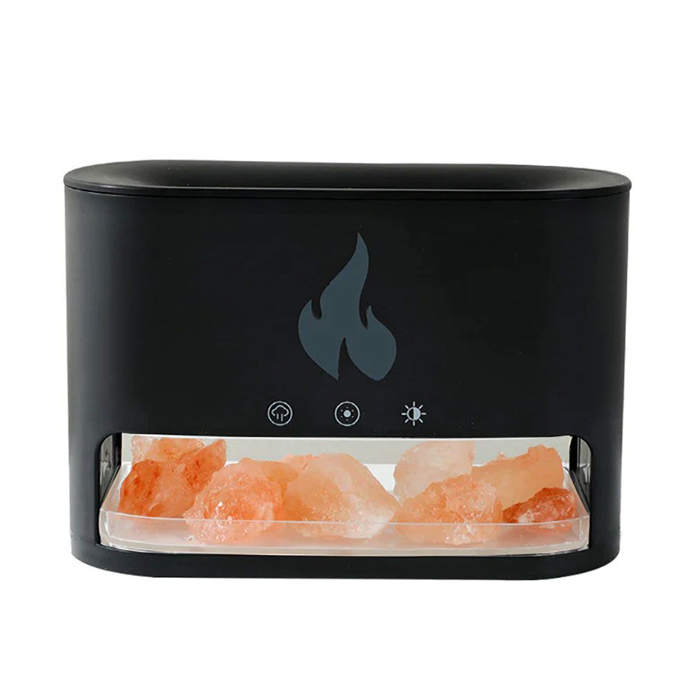 White Blaze Aroma Diffuser - Himalayan Salt Flame Effect (Salt included)