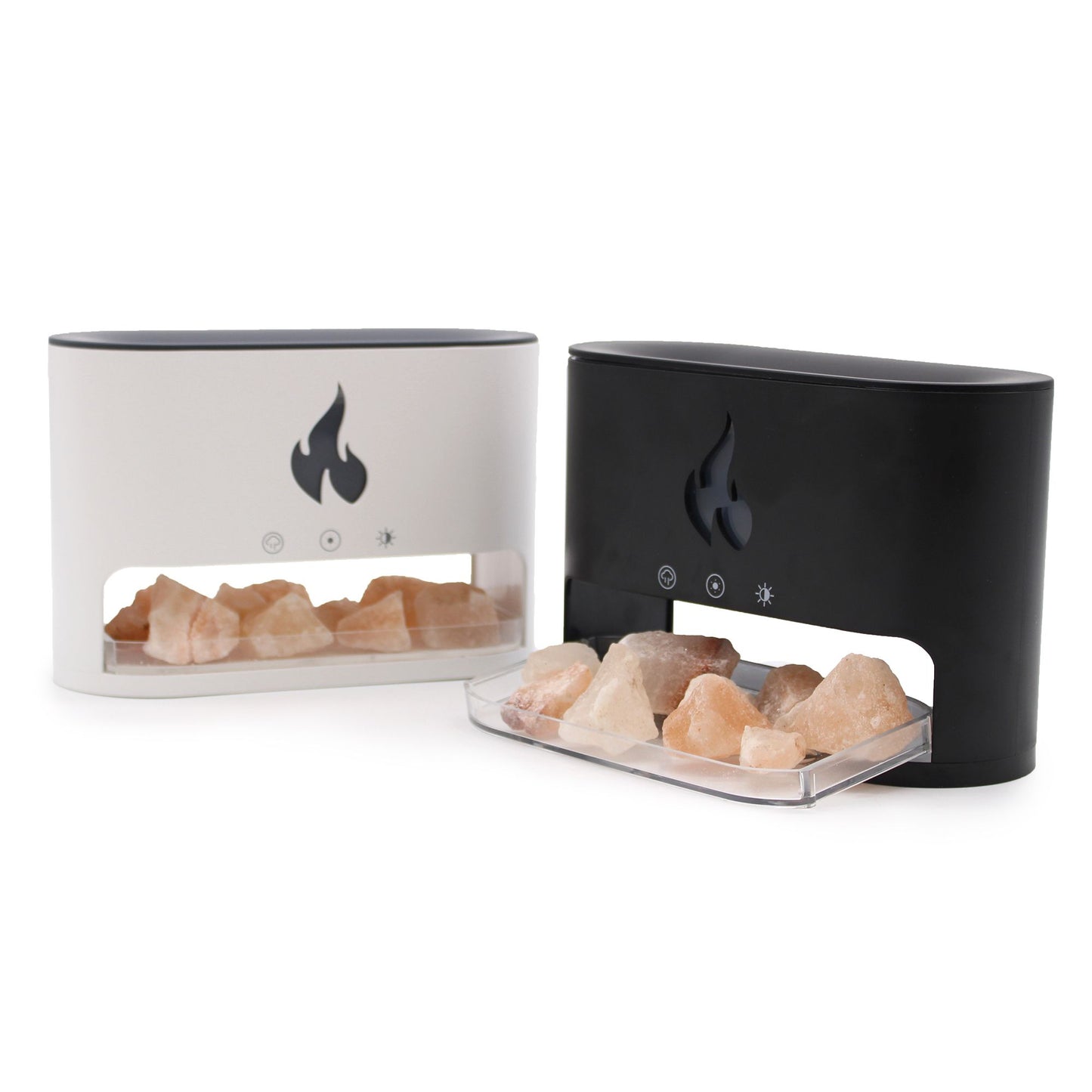 White Blaze Aroma Diffuser - Himalayan Salt Flame Effect (Salt included)