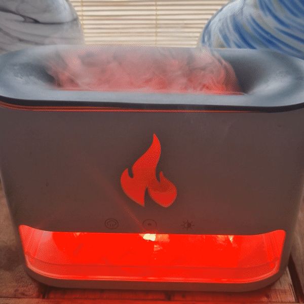 White Blaze Aroma Diffuser - Himalayan Salt Flame Effect (Salt included)