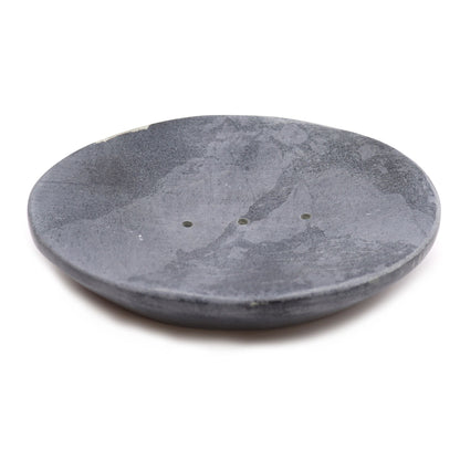 Grey Soapstone Soap Dish - Classic Oval