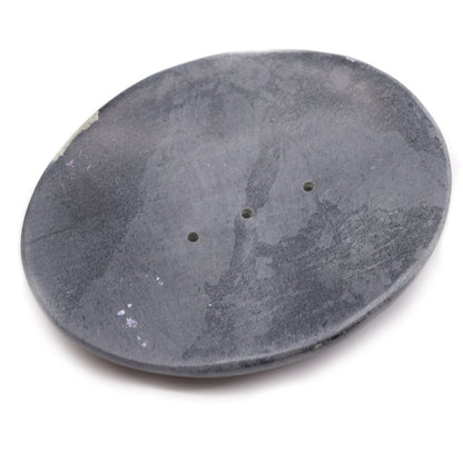 Grey Soapstone Soap Dish - Classic Oval