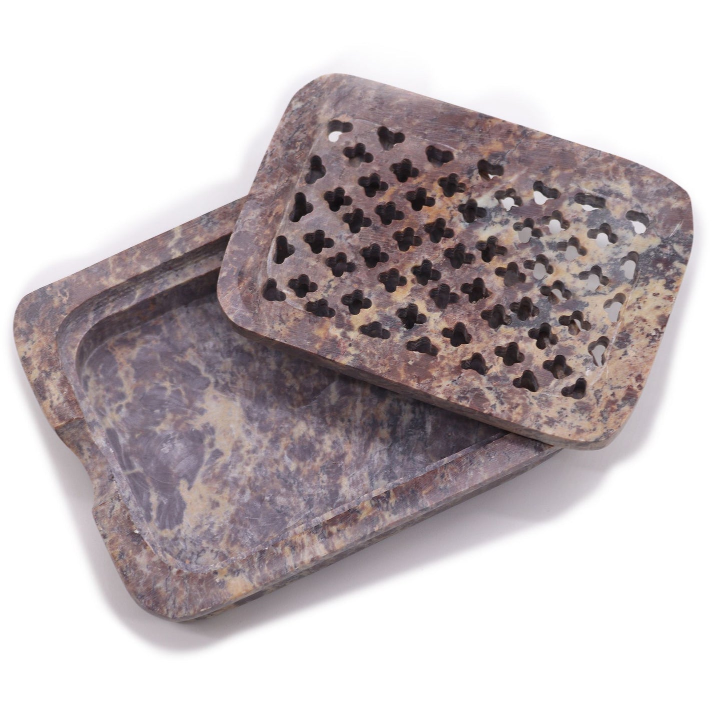 Soapstone Soap Dish & Drainer - Classic Square