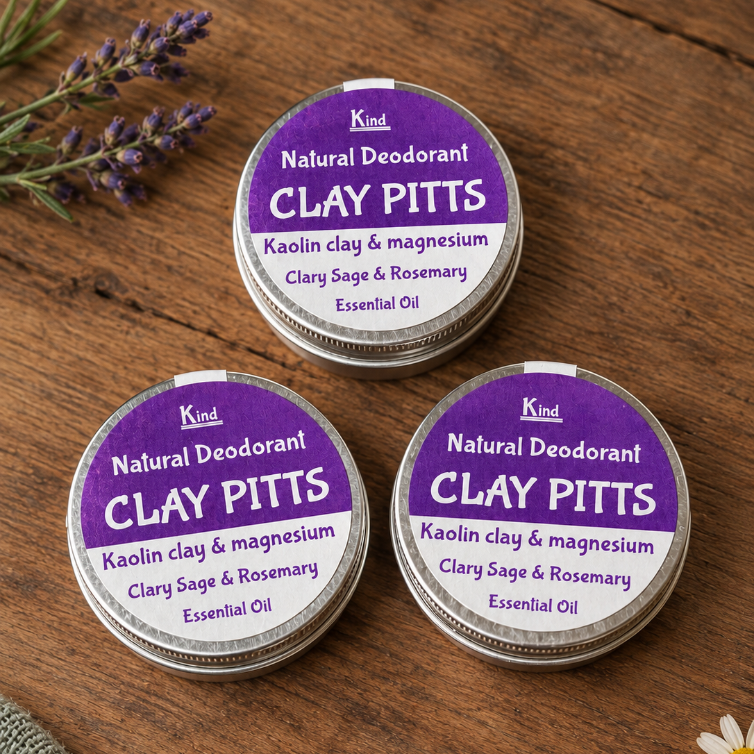Clay Pitts Natural Deodorant - Clary Sage and Rosemary